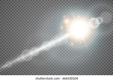 Vector transparent sunlight special lens flare light effect.
