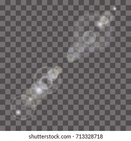 Vector transparent sunlight special lens flare light effect.