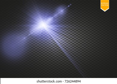 Vector transparent sunlight special lens flare light effect. Sun flash with rays and spotlight. eps 10