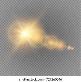 Vector transparent sunlight special lens flare light effect.