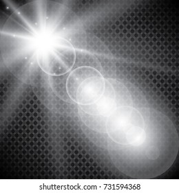 Vector transparent sunlight special lens flare light effect.