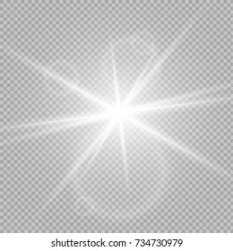 Vector transparent sunlight special lens flare light effect.
