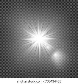 Vector transparent sunlight special lens flare light effect.