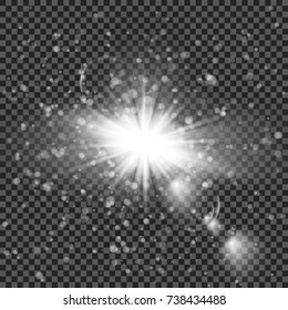 Vector transparent sunlight special lens flare light effect.