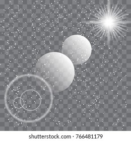 Vector transparent sunlight special lens flare light effect.