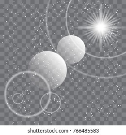 Vector transparent sunlight special lens flare light effect.
