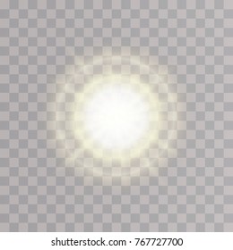 Vector transparent sunlight special lens flare light effect