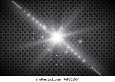 Vector transparent sunlight special lens flare light effect. Sun flash with rays and spotlight