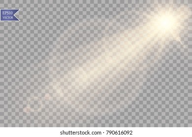 Vector transparent sunlight special lens flare light effect.