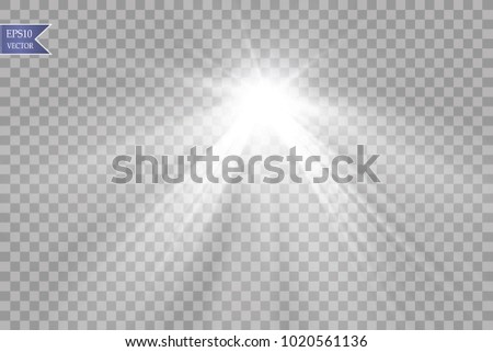Vector transparent sunlight special lens flare light effect.