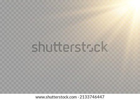 Vector transparent sunlight special lens flash light effect.front sun lens flash. Vector blur in the light of radiance. PNG