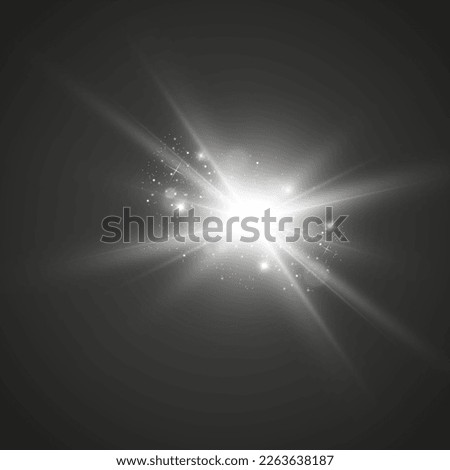 Vector transparent sunlight special lens flare light effect. Bright beautiful star. Light from the rays.	