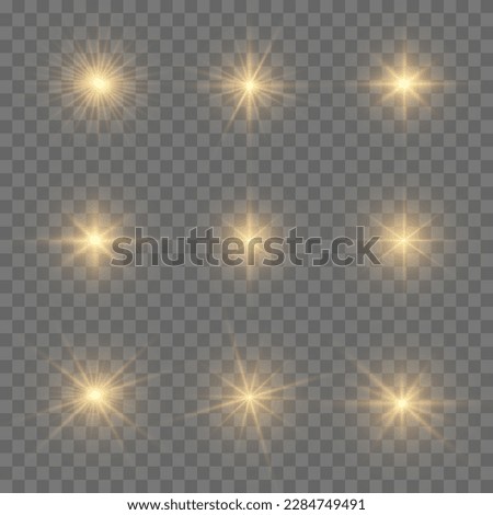 Vector transparent sunlight special lens flash light effect