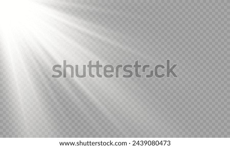 Vector transparent sunlight with special lens flare effect. png