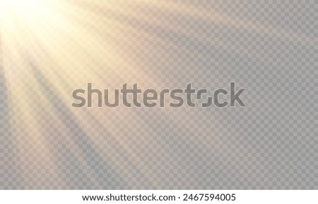 Vector transparent sunlight with special lens flare effect. png	
