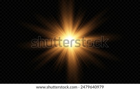 Vector transparent sunlight with special lens flare effect. png	
