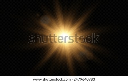 Vector transparent sunlight with special lens flare effect. png	
