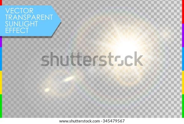 Vector transparent sunlight\
special lens flare light effect. Sun flash with rays and\
spotlight