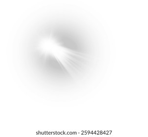 Vector transparent sunlight with sun glare. Overlay, Sun rays and glare, Sun, sunrays, light transitions, lens flare, light leaks and glare in PNG format. PNG sunlight flare. Golden flash and glare.