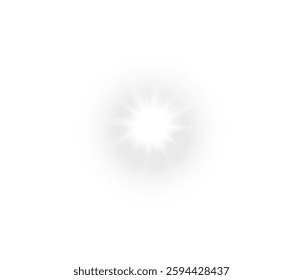 Vector transparent sunlight with sun glare. Overlay, Sun rays and glare, Sun, sunrays, light transitions, lens flare, light leaks and glare in PNG format. PNG sunlight flare. Golden flash and glare.