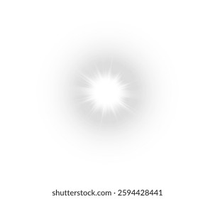 Vector transparent sunlight with sun glare. Overlay, Sun rays and glare, Sun, sunrays, light transitions, lens flare, light leaks and glare in PNG format. PNG sunlight flare. Golden flash and glare.