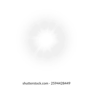 Vector transparent sunlight with sun glare. Overlay, Sun rays and glare, Sun, sunrays, light transitions, lens flare, light leaks and glare in PNG format. PNG sunlight flare. Golden flash and glare.