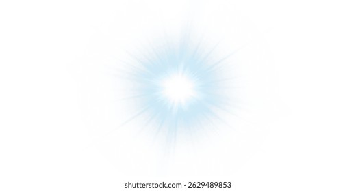 Vector transparent sunlight with sun glare. Overlay, Sun rays and glare, Sun, sunrays, light transitions, lens flare, light leaks and glare in PNG format. PNG sunlight flare. Golden flash and glare.	