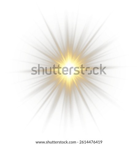 Vector transparent sunlight with sun glare.Sun, sunrays, light transitions, lens flare, light leaks and glare in PNG format.