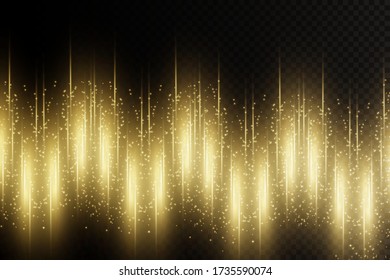 Vector transparent sunlight.Vector scene illuminated by spotlight . Light effect on transparent background 