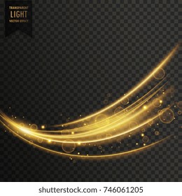 vector transparent wave light effect background in golden color vector transparent wave light effect background in golden color