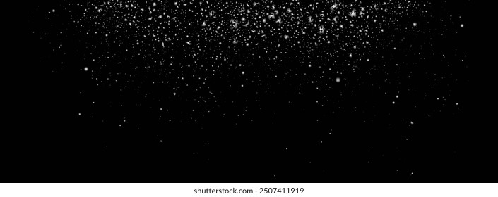 Vector transparent white snowfall background