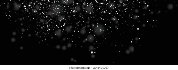 Vector transparent white snowfall background design