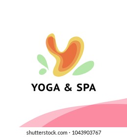 Vector transparent yoga, beauty, and spa symbols in light colors isolated on white background. Perfect for massage salon, wellness and health care centers, fashion insignia design.