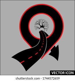 vector transport navigation conceptual icon