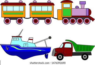vector transport toys for kids