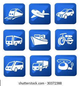 Vector: Transportation buttons