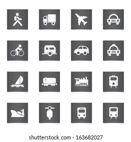 Vector transportation icons set.