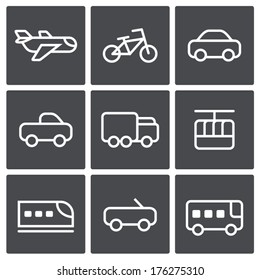 Vector transportation set icons