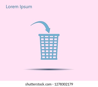 Vector trash basket icon