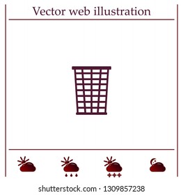 Vector trash basket icon