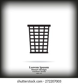 Vector trash basket icon