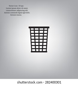 Vector trash basket icon
