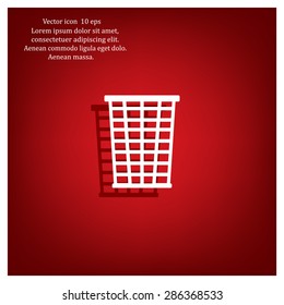 Vector trash basket icon