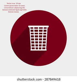 Vector trash basket icon