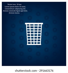 Vector trash basket icon