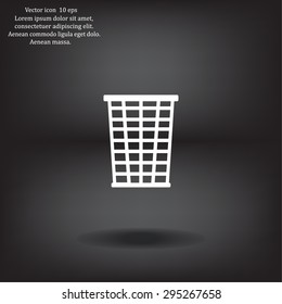 Vector trash basket icon
