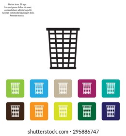 Vector trash basket icon
