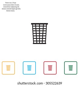 Vector trash basket icon