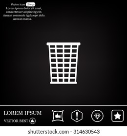 Vector trash basket icon