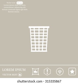 Vector trash basket icon